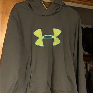 Under armor hoodie neon yellow/blue storm